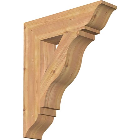 Ekena Millwork Funston Traditional Smooth Bracket, Western Red Cedar, 5 1/2"W x 24"D x 28"H BKT06X24X28FST01SWR